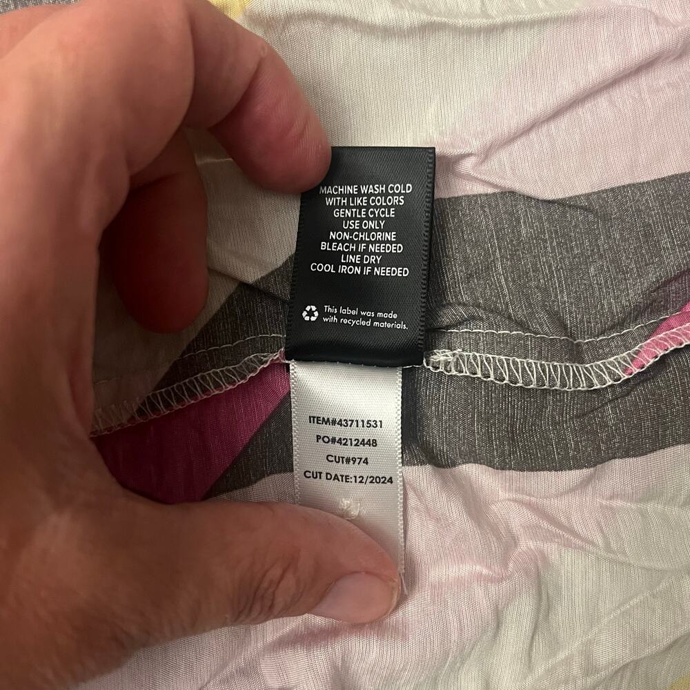 NWT Torrid 0 L 12 Giant Geo Tiered Maxi Dress Plus Pink Yellow Pockets - Picture 11 of 16